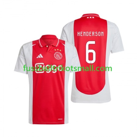 Fußballtrikots Ajax Amsterdam Henderson 6 2024-2025 Kurzarm Heimtrikotsatz kaufen
